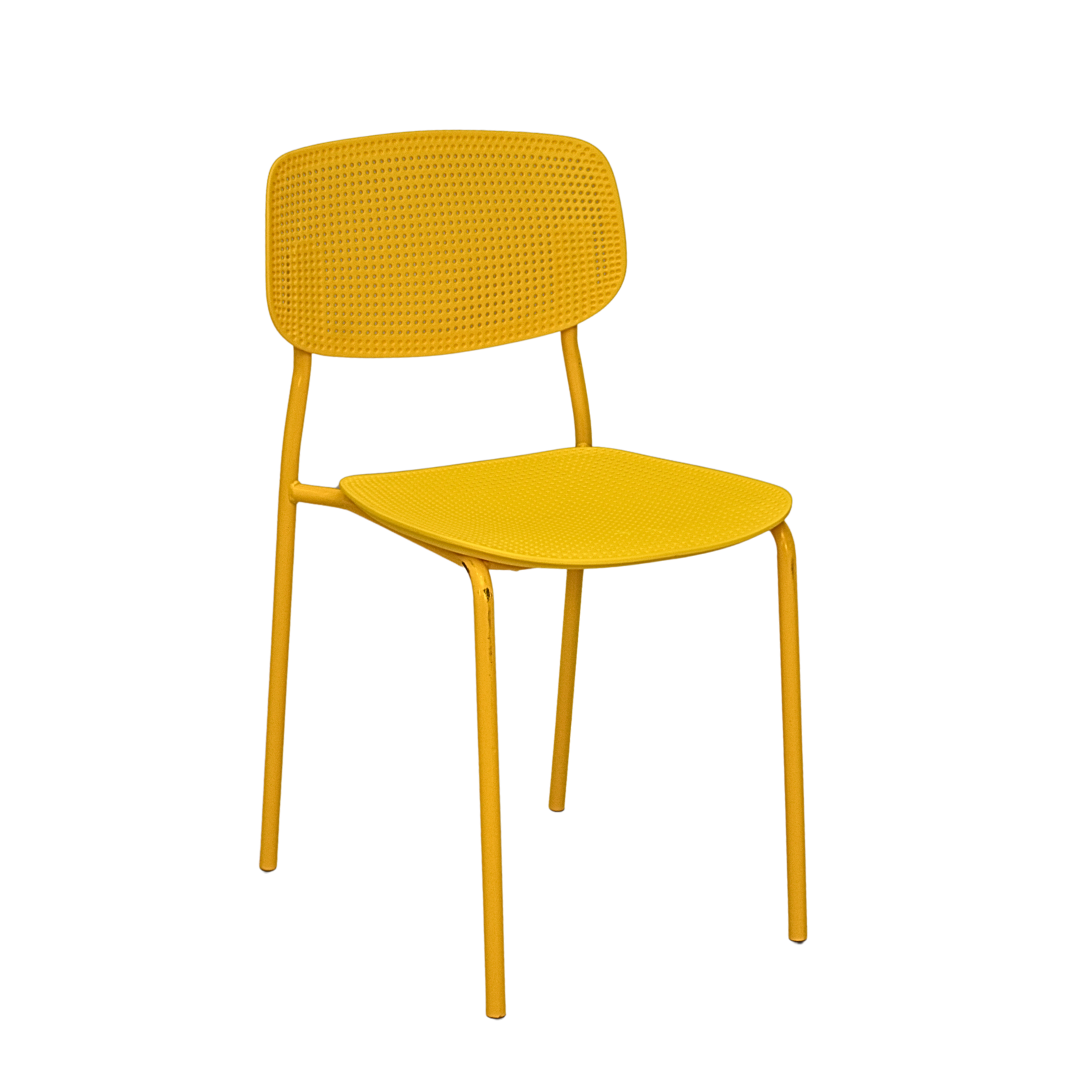 Plastic Ace Canteen Chair (FT-PCC03) Yellow - best office chair in bangladesh,  executive chair for office, childs table and chair set, Gaming Chair, Digital Safety Locker, Bar Stool, leather boss chair, Restaurant Chair, Large Antique Wall Mirror -Furnitex Limited