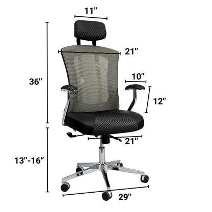 Revolving Office Chair (FT-HB698) Black - best office chair in bangladesh,  executive chair for office, childs table and chair set, Gaming Chair, Digital Safety Locker, Bar Stool, leather boss chair, Restaurant Chair, Large Antique Wall Mirror -Furnitex Limited