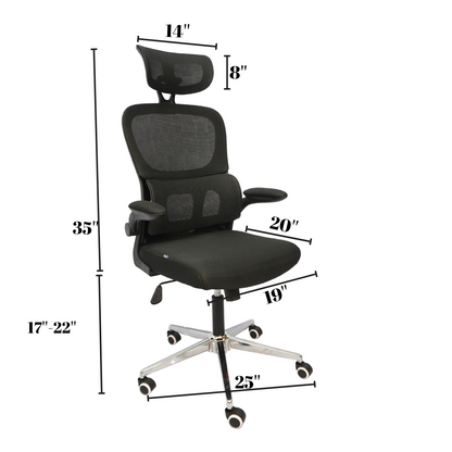 Revolving Office Chair (FT-H2404) Black - best office chair in bangladesh,  executive chair for office, childs table and chair set, Gaming Chair, Digital Safety Locker, Bar Stool, leather boss chair, Restaurant Chair, Large Antique Wall Mirror -Furnitex Limited