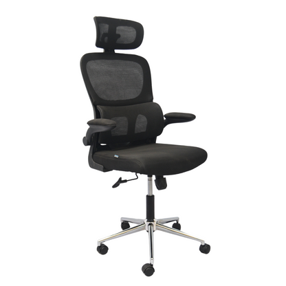 Revolving Office Chair (FT-H2404) Black - best office chair in bangladesh,  executive chair for office, childs table and chair set, Gaming Chair, Digital Safety Locker, Bar Stool, leather boss chair, Restaurant Chair, Large Antique Wall Mirror -Furnitex Limited