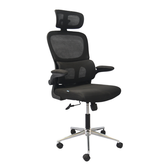 Revolving Office Chair (FT-H2404) Black - best office chair in bangladesh,  executive chair for office, childs table and chair set, Gaming Chair, Digital Safety Locker, Bar Stool, leather boss chair, Restaurant Chair, Large Antique Wall Mirror -Furnitex Limited