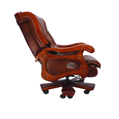 Royal Cowhide Leather Boss Chair (FT-BSC001) - best office chair in bangladesh,  executive chair for office, childs table and chair set, Gaming Chair, Digital Safety Locker, Bar Stool, leather boss chair, Restaurant Chair, Large Antique Wall Mirror -Furnitex Limited
