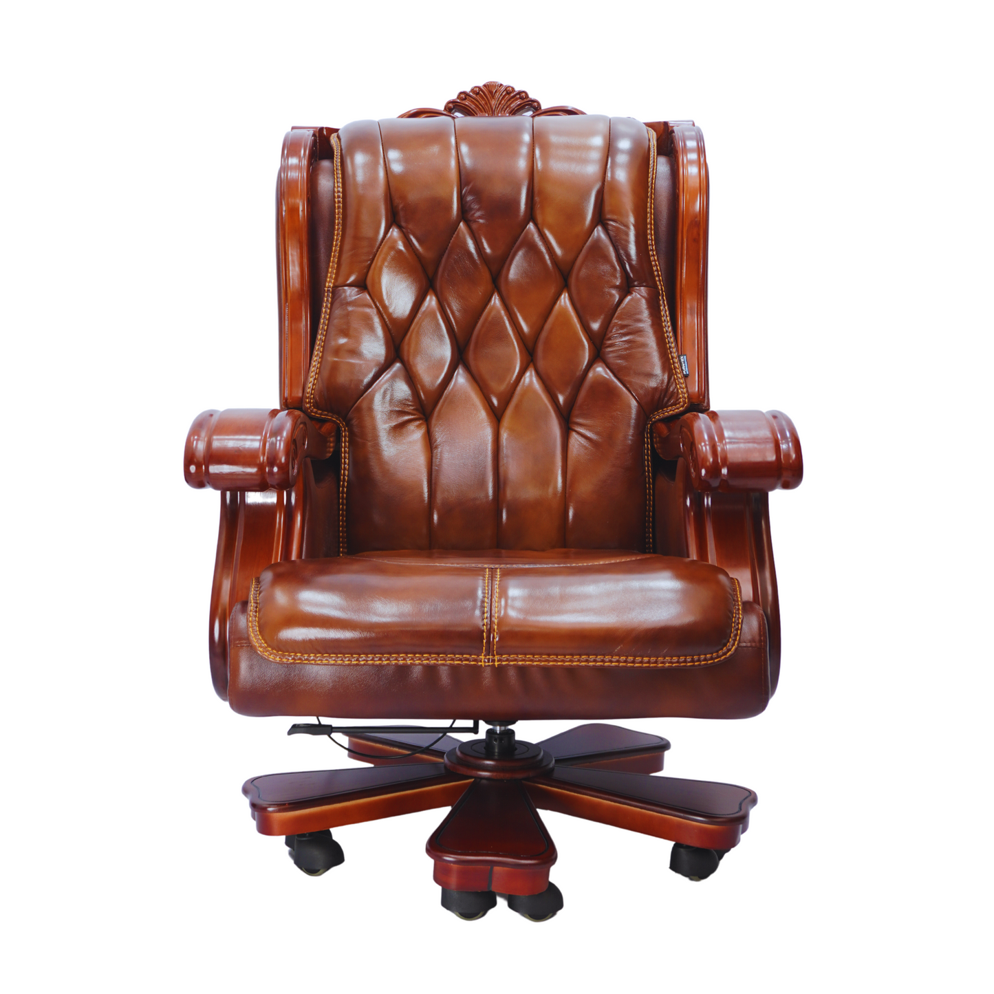 Royal Cowhide Leather Boss Chair (FT-BSC001) - best office chair in bangladesh,  executive chair for office, childs table and chair set, Gaming Chair, Digital Safety Locker, Bar Stool, leather boss chair, Restaurant Chair, Large Antique Wall Mirror -Furnitex Limited