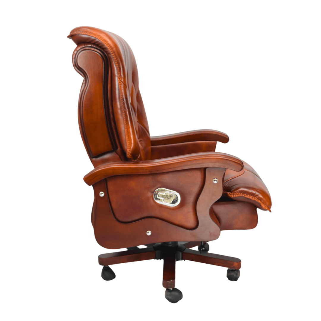 Royal Cowhide Leather Boss Chair – Ergonomic Office Chair in Bangladesh