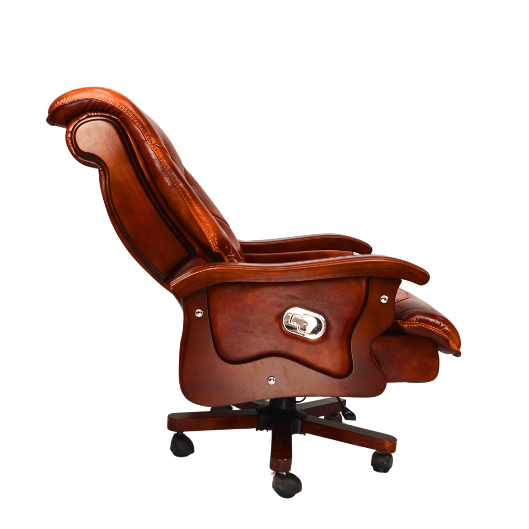 Royal Cowhide Leather Boss Chair – Ergonomic Office Chair in Bangladesh