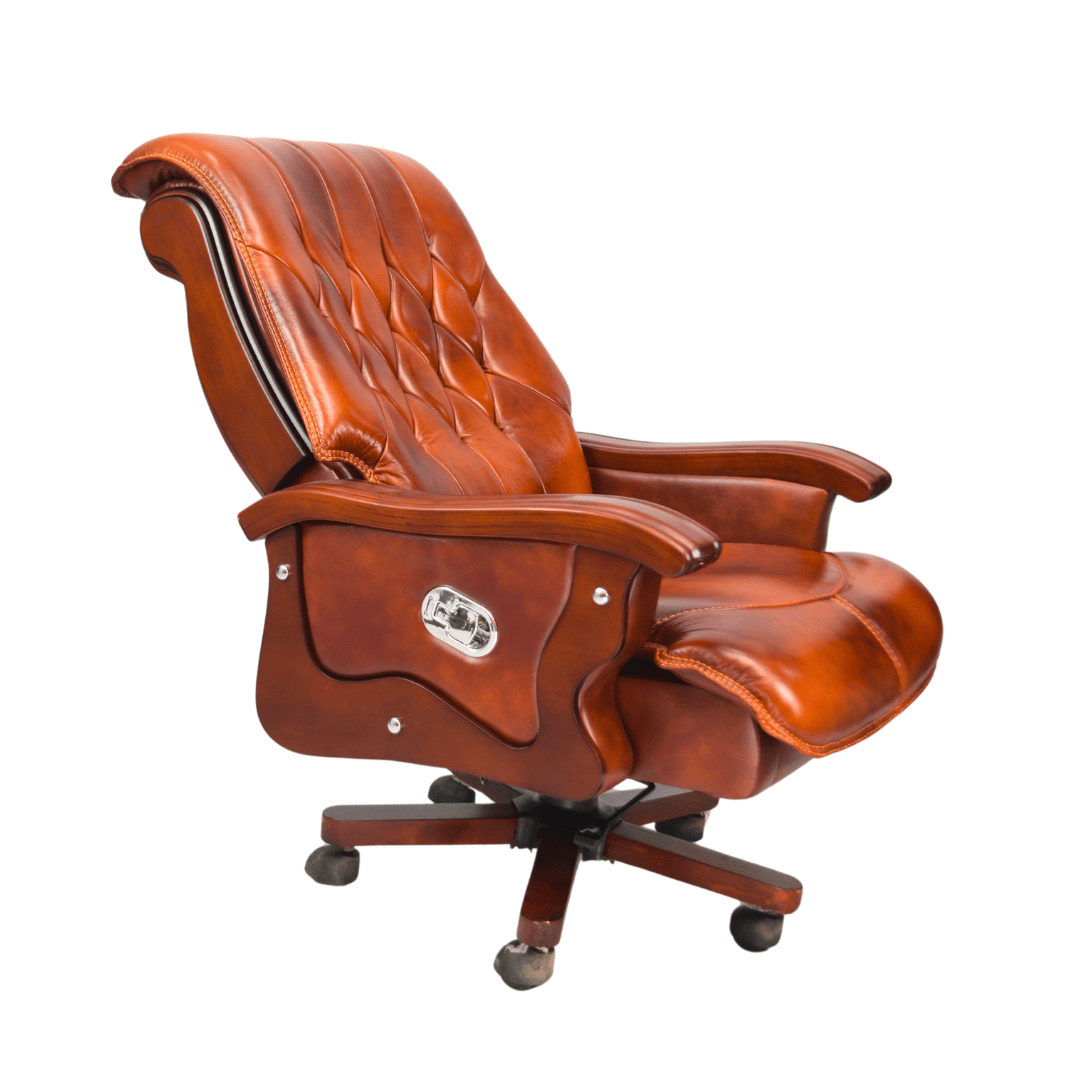 Royal Cowhide Leather Boss Chair – Ergonomic Office Chair in Bangladesh
