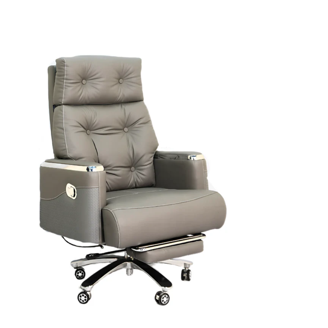 Executive Luxury Boss Chair with Footrest (FT-H0630) Gray