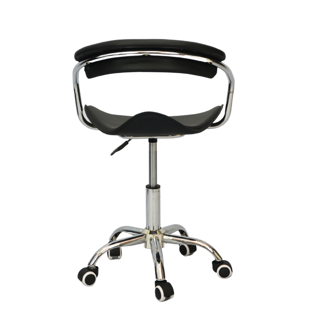 Wheel Bar Stool (FT-B319) Black - best office chair in bangladesh,  executive chair for office, childs table and chair set, Gaming Chair, Digital Safety Locker, Bar Stool, leather boss chair, Restaurant Chair, Large Antique Wall Mirror -Furnitex Limited