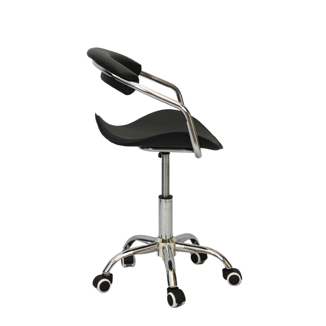 Wheel Bar Stool (FT-B319) Black - best office chair in bangladesh,  executive chair for office, childs table and chair set, Gaming Chair, Digital Safety Locker, Bar Stool, leather boss chair, Restaurant Chair, Large Antique Wall Mirror -Furnitex Limited