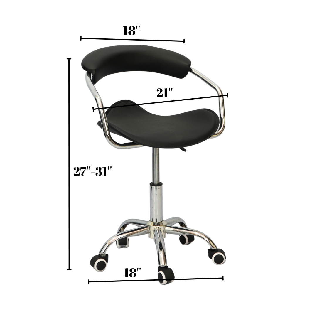 Wheel Bar Stool (FT-B319) Black - best office chair in bangladesh,  executive chair for office, childs table and chair set, Gaming Chair, Digital Safety Locker, Bar Stool, leather boss chair, Restaurant Chair, Large Antique Wall Mirror -Furnitex Limited