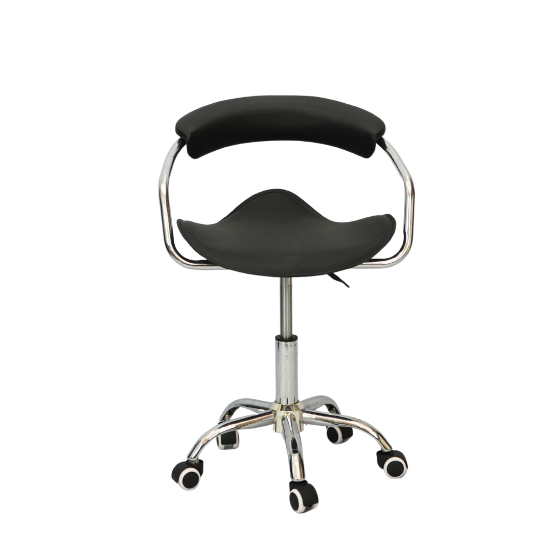 Wheel Bar Stool (FT-B319) Black - best office chair in bangladesh,  executive chair for office, childs table and chair set, Gaming Chair, Digital Safety Locker, Bar Stool, leather boss chair, Restaurant Chair, Large Antique Wall Mirror -Furnitex Limited
