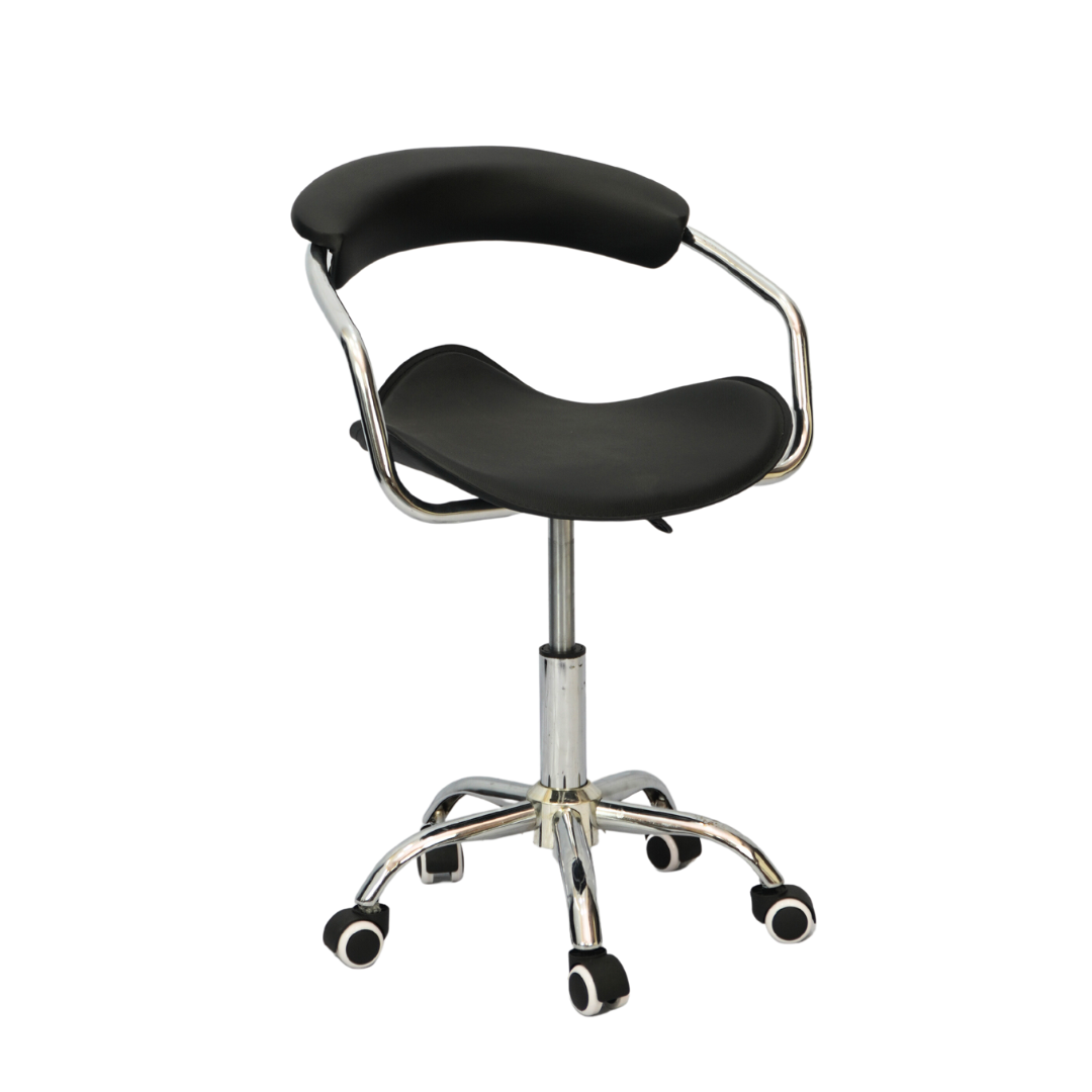 Wheel Bar Stool (FT-B319) Black - best office chair in bangladesh,  executive chair for office, childs table and chair set, Gaming Chair, Digital Safety Locker, Bar Stool, leather boss chair, Restaurant Chair, Large Antique Wall Mirror -Furnitex Limited