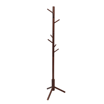 Wooden Coat Rack Stand with 8 Hooks (FT-S605) Coffee - best office chair in bangladesh,  executive chair for office, childs table and chair set, Gaming Chair, Digital Safety Locker, Bar Stool, leather boss chair, Restaurant Chair, Large Antique Wall Mirror -Furnitex Limited