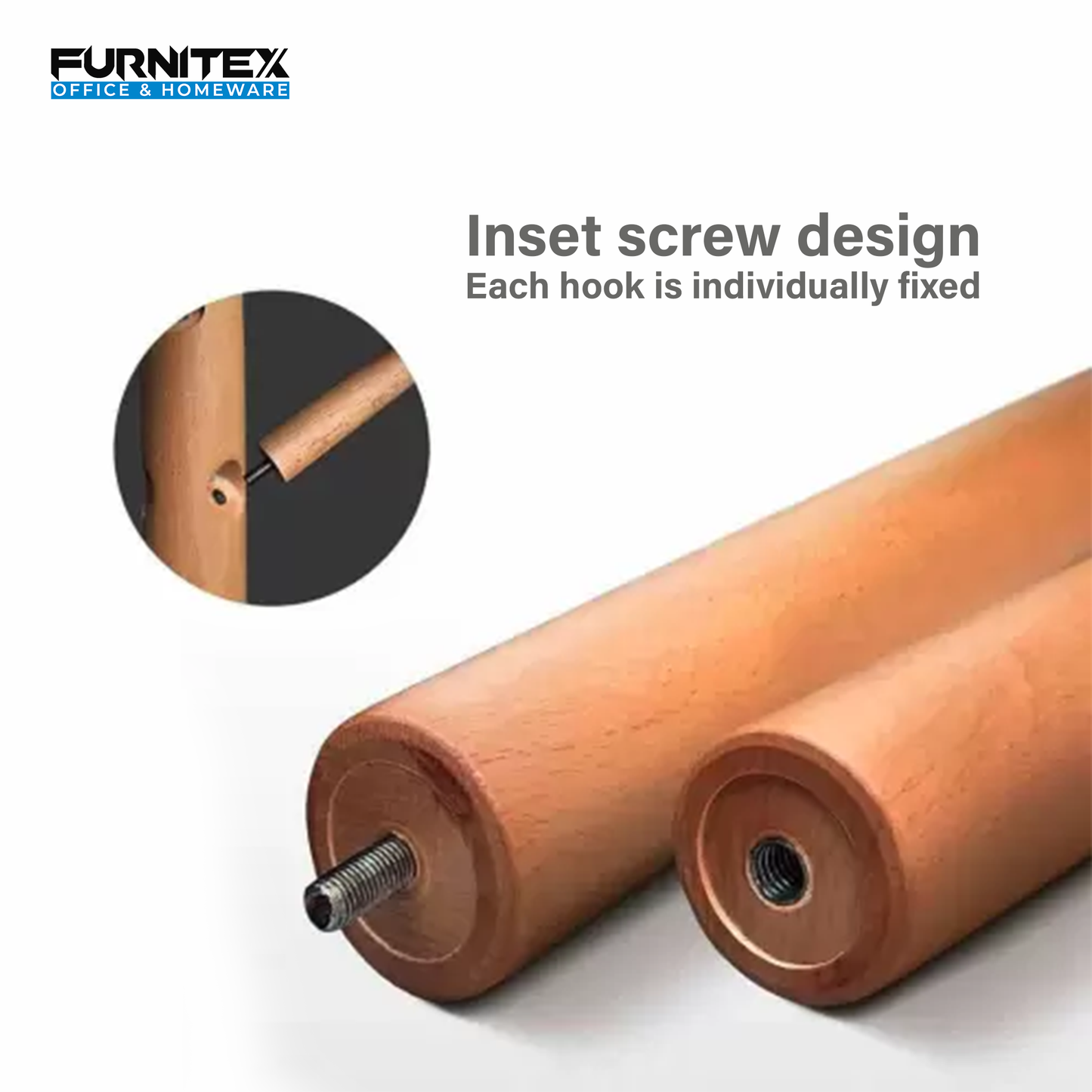 Wooden Coat Rack Stand with 8 Hooks (FT-S605) Cream - best office chair in bangladesh,  executive chair for office, childs table and chair set, Gaming Chair, Digital Safety Locker, Bar Stool, leather boss chair, Restaurant Chair, Large Antique Wall Mirror -Furnitex Limited