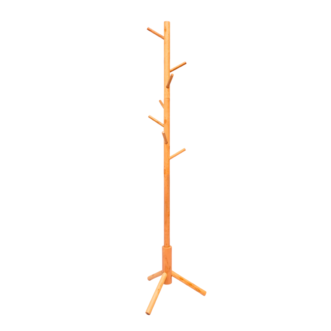 Wooden Coat Rack Stand with 8 Hooks (FT-S605) Cream - best office chair in bangladesh,  executive chair for office, childs table and chair set, Gaming Chair, Digital Safety Locker, Bar Stool, leather boss chair, Restaurant Chair, Large Antique Wall Mirror -Furnitex Limited