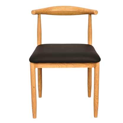 Wooden Grain Metal Chair in Natural Finish with Black Vinyl Seat (FT-WMC01) - best office chair in bangladesh,  executive chair for office, childs table and chair set, Gaming Chair, Digital Safety Locker, Bar Stool, leather boss chair, Restaurant Chair, Large Antique Wall Mirror -Furnitex Limited
