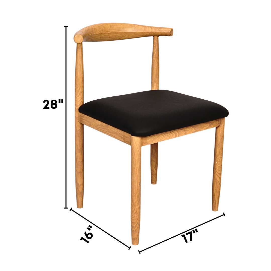 Wooden Grain Metal Chair in Natural Finish with Black Vinyl Seat (FT-WMC01) - best office chair in bangladesh,  executive chair for office, childs table and chair set, Gaming Chair, Digital Safety Locker, Bar Stool, leather boss chair, Restaurant Chair, Large Antique Wall Mirror -Furnitex Limited