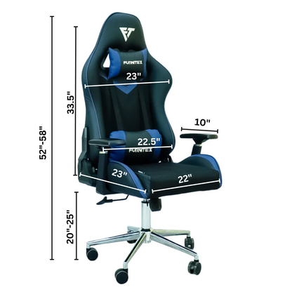 FURNITEX - Gaming Chair with 4D Armrest (FT-G2) Blue Mate
