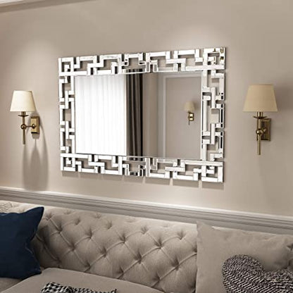 Art Decorative Wall Mirrors Large Grecian Venetian Mirror for Hotel Home Vanity Sliver Mirror 31.5" W x47" H - best office chair in bangladesh,  executive chair for office, childs table and chair set, Gaming Chair, Digital Safety Locker, Bar Stool, leather boss chair, Restaurant Chair, Large Antique Wall Mirror -Furnitex Limited