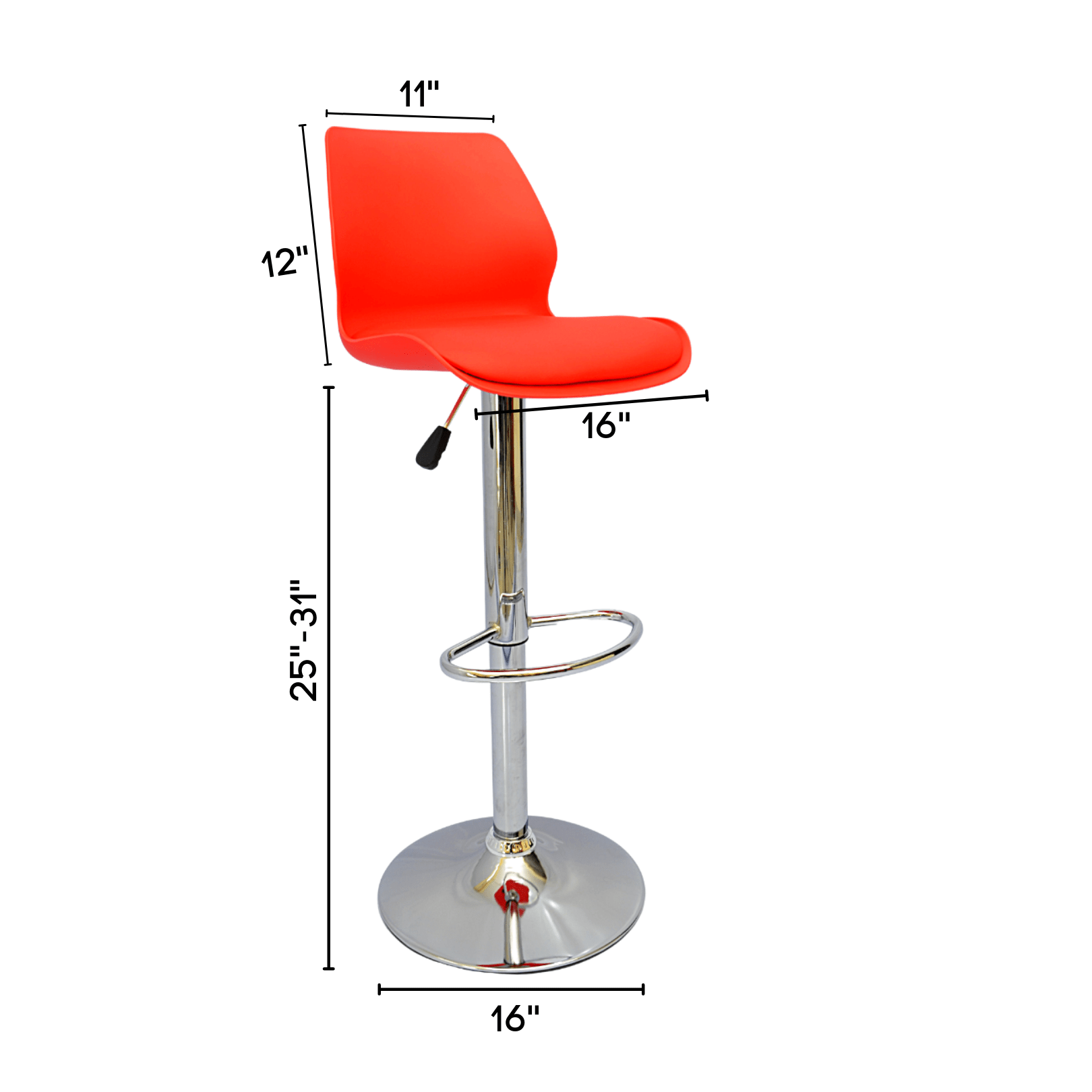 Bar Stool (FT-B133) Red - best office chair in bangladesh,  executive chair for office, childs table and chair set, Gaming Chair, Digital Safety Locker, Bar Stool, leather boss chair, Restaurant Chair, Large Antique Wall Mirror -Furnitex Limited