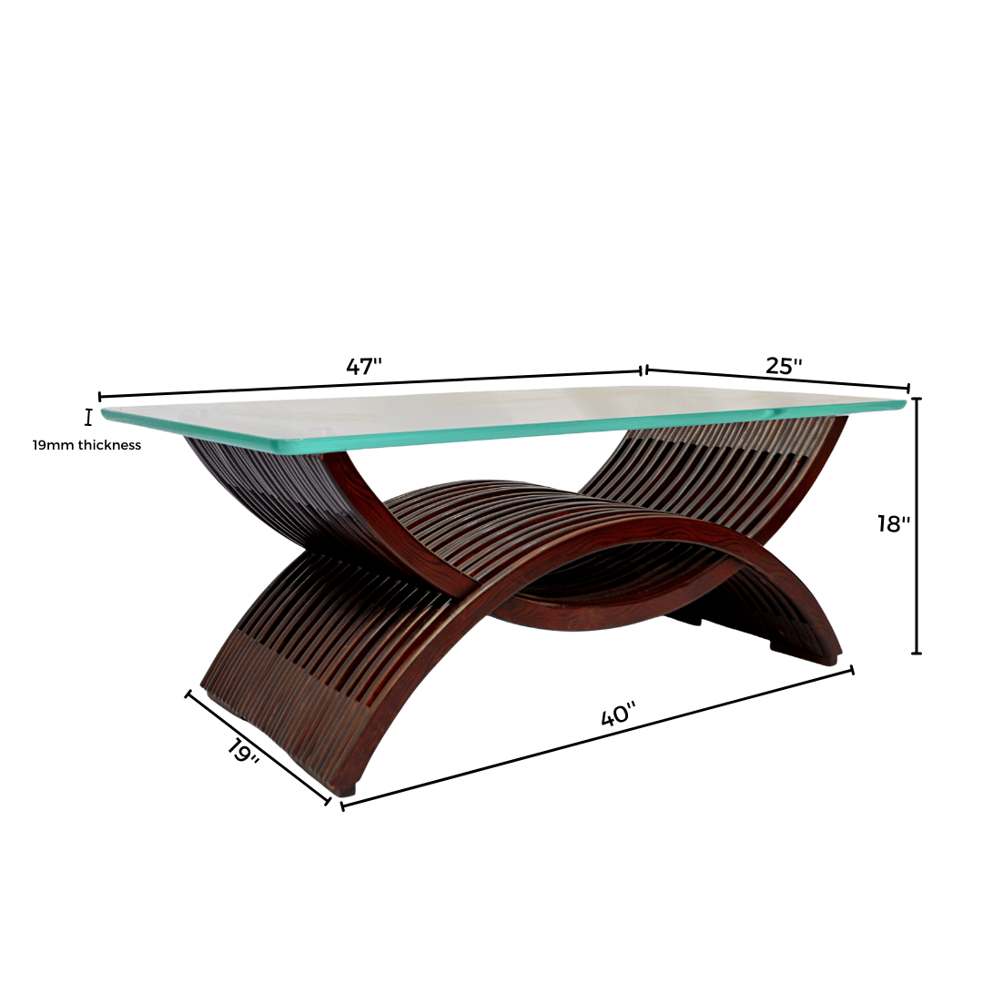 Dual Quarter Moon Shape Center Table (FT-CT01) - best office chair in bangladesh,  executive chair for office, childs table and chair set, Gaming Chair, Digital Safety Locker, Bar Stool, leather boss chair, Restaurant Chair, Large Antique Wall Mirror -Furnitex Limited