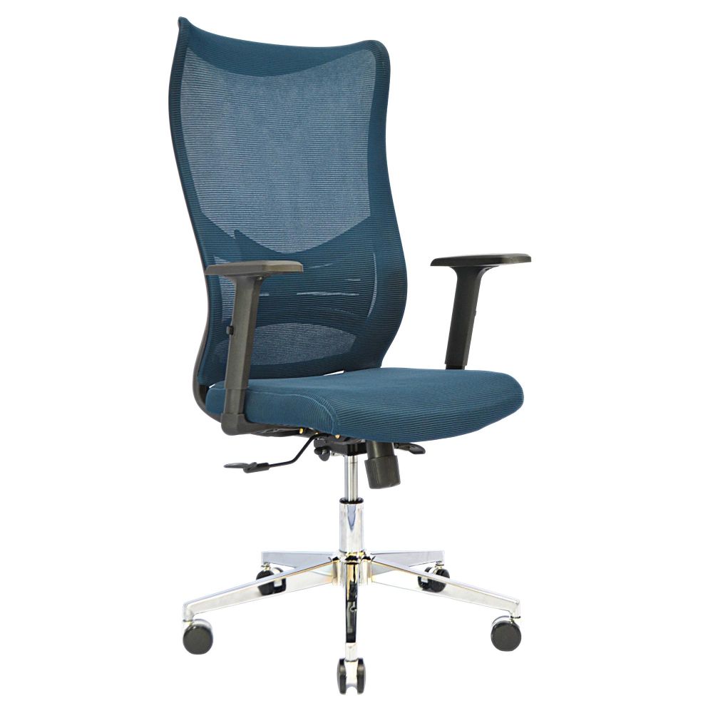 Executive Mesh Office Chair (FT-H987) Ocean Blue - best office chair in bangladesh,  executive chair for office, childs table and chair set, Gaming Chair, Digital Safety Locker, Bar Stool, leather boss chair, Restaurant Chair, Large Antique Wall Mirror -Furnitex Limited