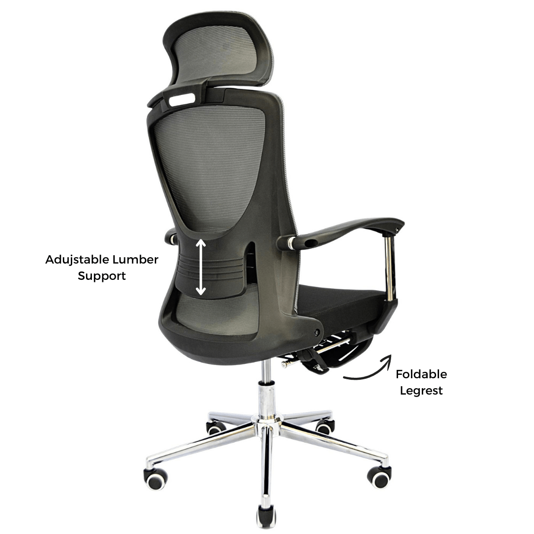 Executive Office Chair (FT-6067) Gray - best office chair in bangladesh,  executive chair for office, childs table and chair set, Gaming Chair, Digital Safety Locker, Bar Stool, leather boss chair, Restaurant Chair, Large Antique Wall Mirror -Furnitex Limited