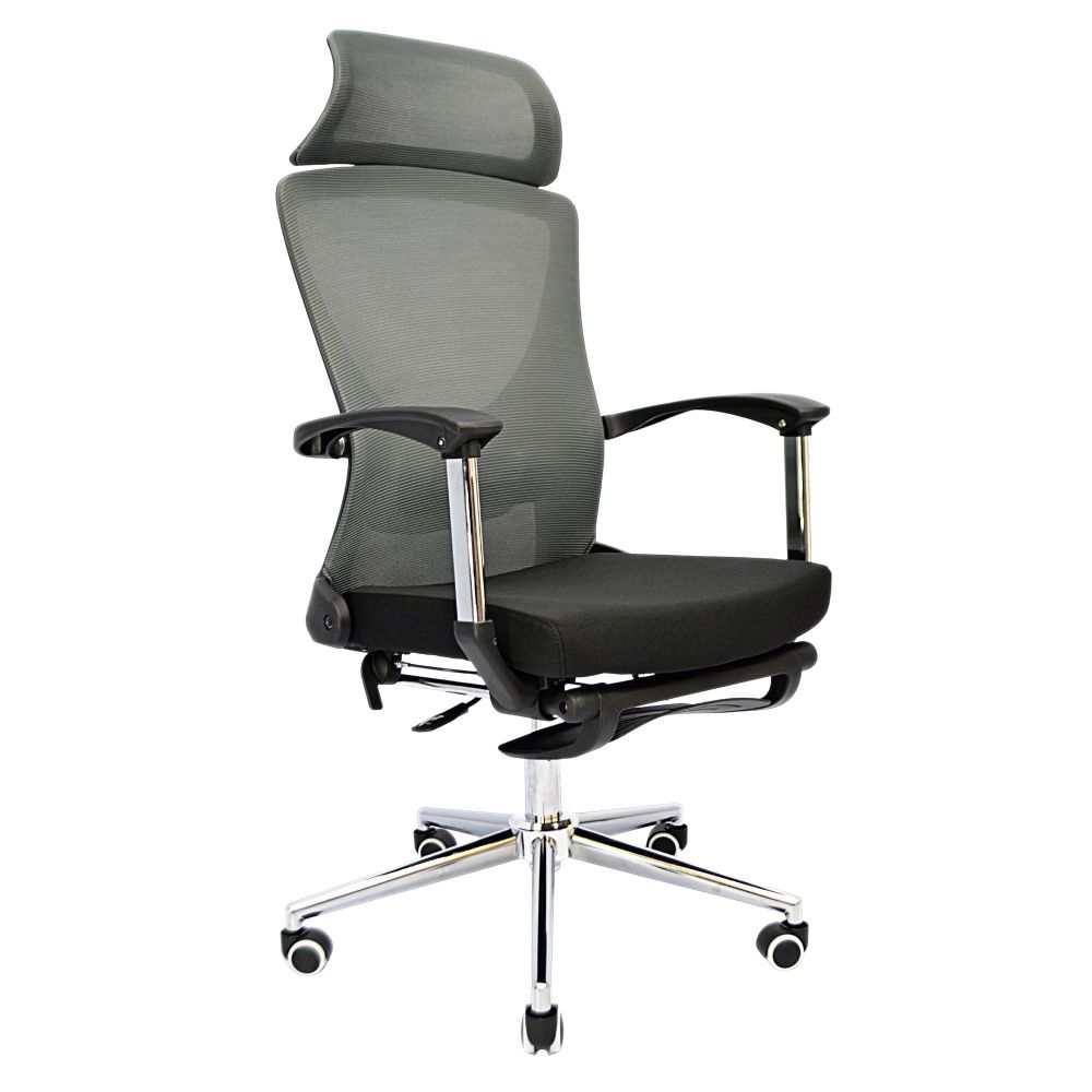 Executive Office Chair (FT-6067) Gray - best office chair in bangladesh,  executive chair for office, childs table and chair set, Gaming Chair, Digital Safety Locker, Bar Stool, leather boss chair, Restaurant Chair, Large Antique Wall Mirror -Furnitex Limited