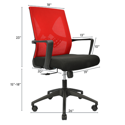 Hydraulic Chair (FT-H8047) Garnet Red Black - best office chair in bangladesh,  executive chair for office, childs table and chair set, Gaming Chair, Digital Safety Locker, Bar Stool, leather boss chair, Restaurant Chair, Large Antique Wall Mirror -Furnitex Limited