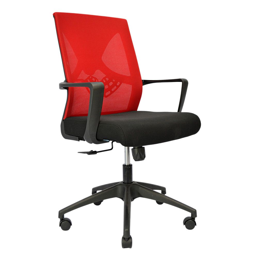 Hydraulic Chair (FT-H8047) Garnet Red Black - best office chair in bangladesh,  executive chair for office, childs table and chair set, Gaming Chair, Digital Safety Locker, Bar Stool, leather boss chair, Restaurant Chair, Large Antique Wall Mirror -Furnitex Limited