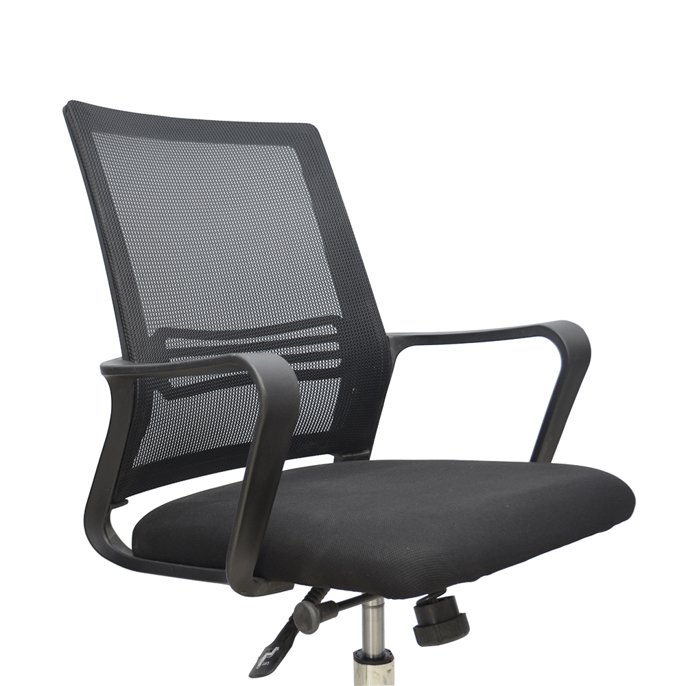 Hydraulic Chair (FT-HJ0601) Black - best office chair in bangladesh,  executive chair for office, childs table and chair set, Gaming Chair, Digital Safety Locker, Bar Stool, leather boss chair, Restaurant Chair, Large Antique Wall Mirror -Furnitex Limited