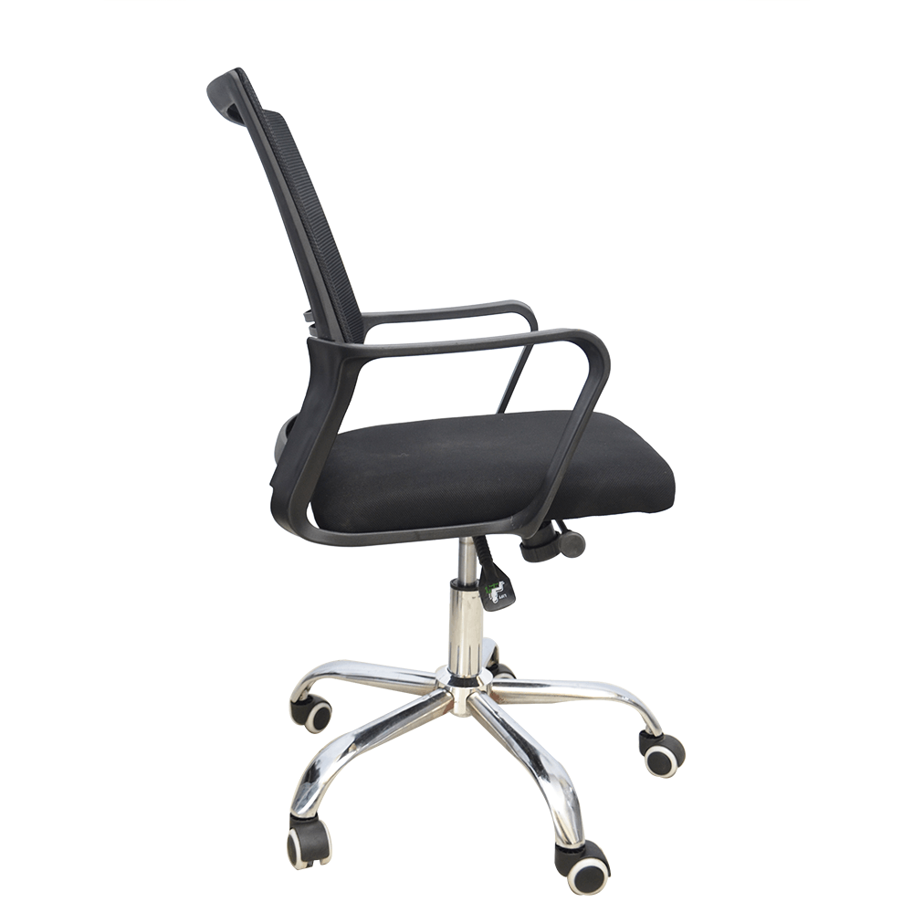 Hydraulic Chair (FT-HJ0601) Black - best office chair in bangladesh,  executive chair for office, childs table and chair set, Gaming Chair, Digital Safety Locker, Bar Stool, leather boss chair, Restaurant Chair, Large Antique Wall Mirror -Furnitex Limited