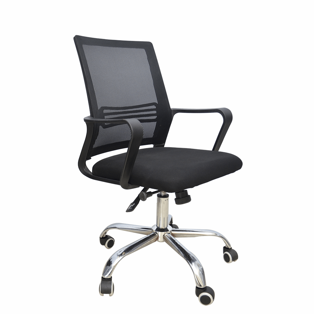 Hydraulic Chair (FT-HJ0601) Black - best office chair in bangladesh,  executive chair for office, childs table and chair set, Gaming Chair, Digital Safety Locker, Bar Stool, leather boss chair, Restaurant Chair, Large Antique Wall Mirror -Furnitex Limited
