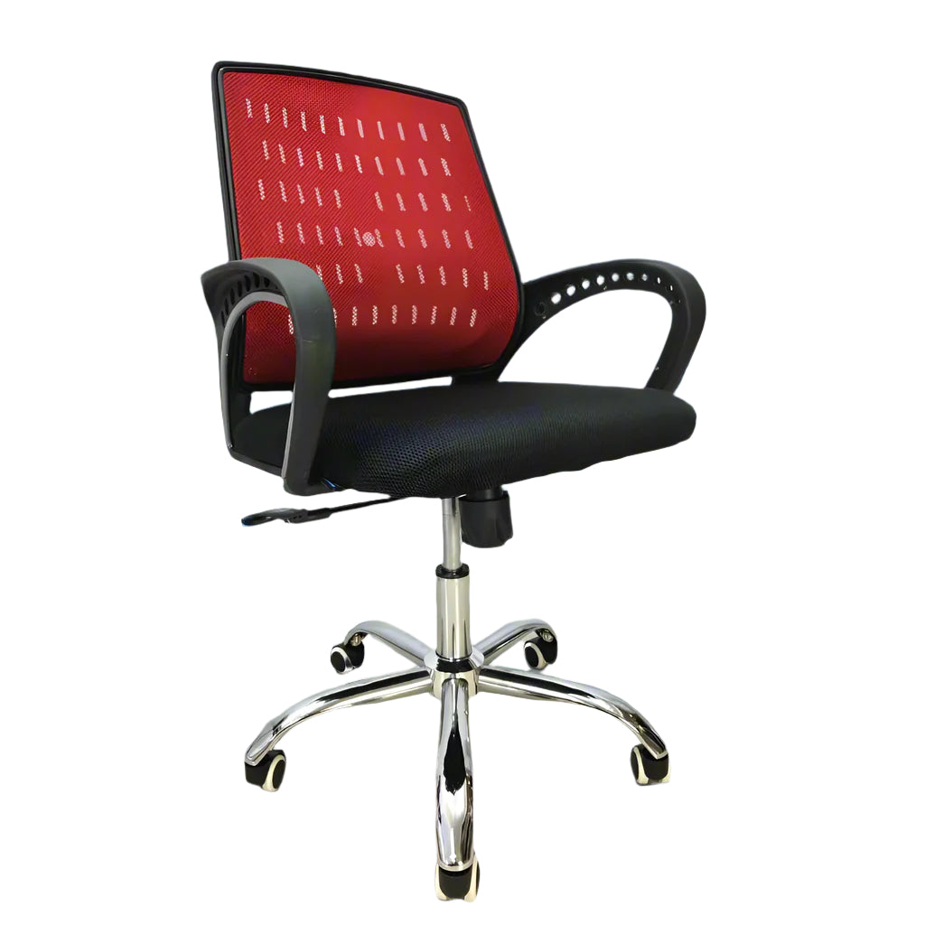 Office Chair Commercial Furniture Mesh (FT-H898) Red - best office chair in bangladesh,  executive chair for office, childs table and chair set, Gaming Chair, Digital Safety Locker, Bar Stool, leather boss chair, Restaurant Chair, Large Antique Wall Mirror -Furnitex Limited
