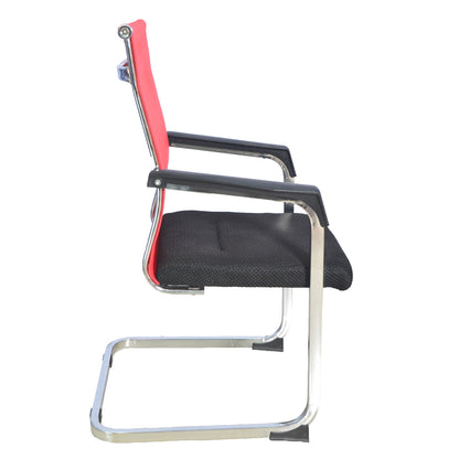 Office Visiting Chair (FT-V1113) Red - best office chair in bangladesh,  executive chair for office, childs table and chair set, Gaming Chair, Digital Safety Locker, Bar Stool, leather boss chair, Restaurant Chair, Large Antique Wall Mirror -Furnitex Limited