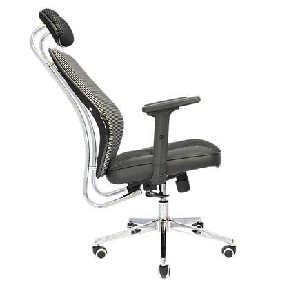 Revolving Office Chair (FT-HB860) Black - best office chair in bangladesh,  executive chair for office, childs table and chair set, Gaming Chair, Digital Safety Locker, Bar Stool, leather boss chair, Restaurant Chair, Large Antique Wall Mirror -Furnitex Limited