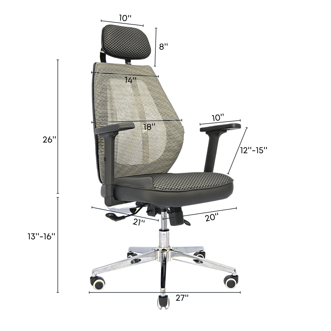 Revolving Office Chair (FT-HB860) Black - best office chair in bangladesh,  executive chair for office, childs table and chair set, Gaming Chair, Digital Safety Locker, Bar Stool, leather boss chair, Restaurant Chair, Large Antique Wall Mirror -Furnitex Limited