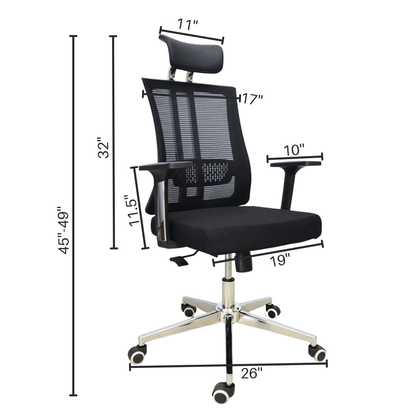 Revolving Office Chair (FT-HJ098) - best office chair in bangladesh,  executive chair for office, childs table and chair set, Gaming Chair, Digital Safety Locker, Bar Stool, leather boss chair, Restaurant Chair, Large Antique Wall Mirror -Furnitex Limited