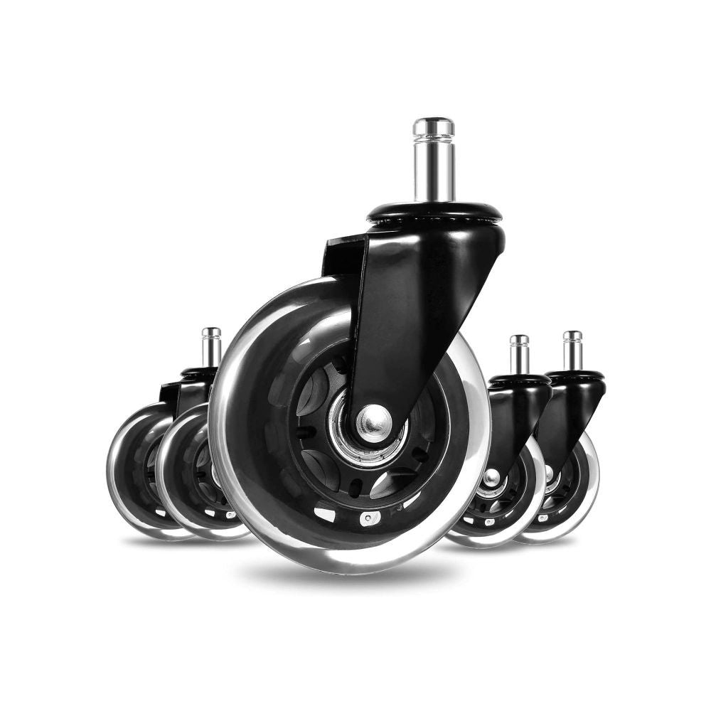 Rubber Caster Set x5 for Hydraulic Chair - best office chair in bangladesh,  executive chair for office, childs table and chair set, Gaming Chair, Digital Safety Locker, Bar Stool, leather boss chair, Restaurant Chair, Large Antique Wall Mirror -Furnitex Limited