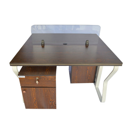 Workstation Office Table for 2 Person with Front Table(FT-001) White - best office chair in bangladesh,  executive chair for office, childs table and chair set, Gaming Chair, Digital Safety Locker, Bar Stool, leather boss chair, Restaurant Chair, Large Antique Wall Mirror -Furnitex Limited